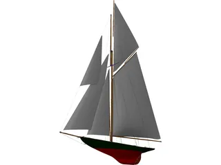 Britannia Sailing Yacht 3D Model