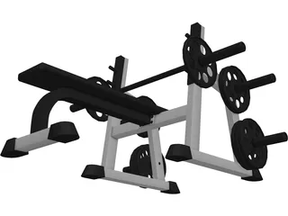 Bench Press 3D Model