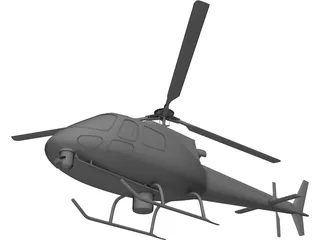 Eurocopter AS-350 B2 Squirrel Ecureuil 3D Model