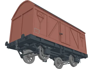 Goods Wagon 3D Model
