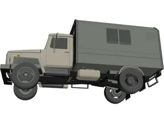 GAZ Russian Police Car 3D Model