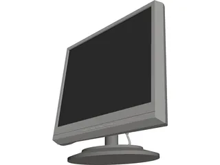 Flat Screen Monitor 17 inch 3D Model