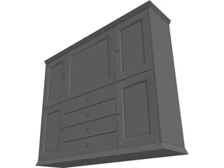 Entertainment Center 3D Model