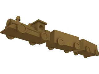 Toy Train 3D Model