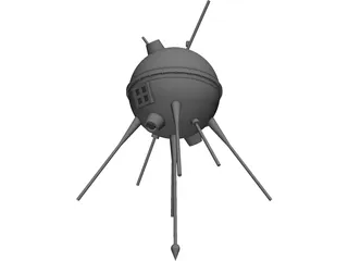 Luna 1 Probe 3D Model