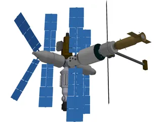 MIR Space Station 3D Model