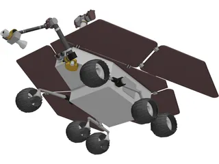 Mars Spirit Rover Exploration 3D Model