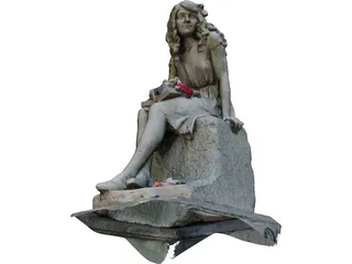 Girl Statue 3D Model