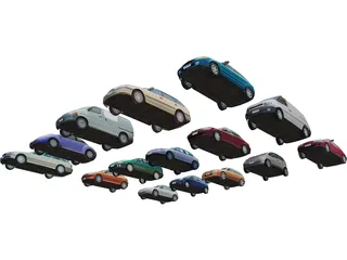 Collection of Cars 3D Model