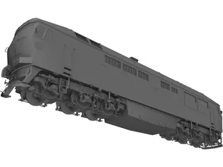 Diesel Locomotive TEP70 3D Model