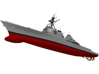 Arleigh Burke-Class Destroyer 3D Model