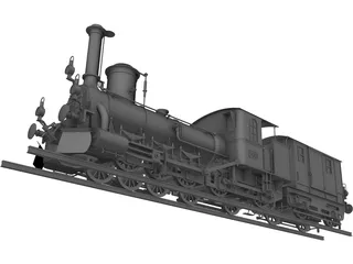 Train Locomotive 3D Model