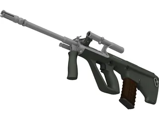 Steyr AUG A1 3D Model