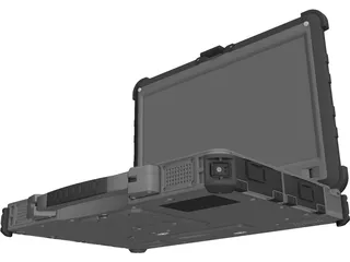 Getac X500 Laptop 3D Model