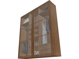 Closet with Furniture 3D Model