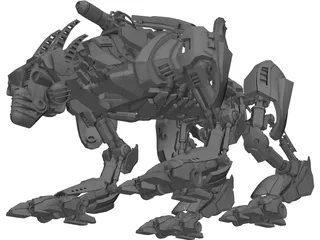 Mecha Wolf 3D Model