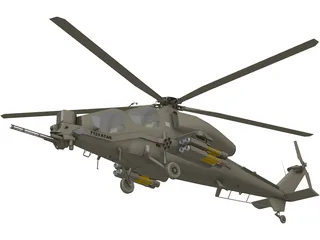 T-129 ATAK Helicopter 3D Model