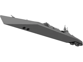 TF-3000 Kanuni Cruiser 3D Model