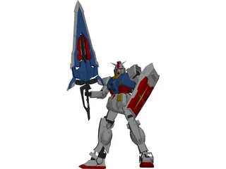 RX-78 Gundam Mobile Suit 3D Model