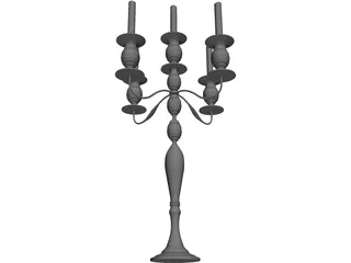 Candle Stick Classic 3D Model