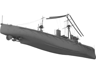 Dreadnouth Battleship 3D Model