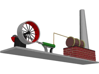 Wilesco Steam Engine 3D Model