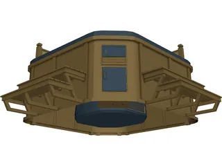 Outdoor Hot Tub Model 3D Model