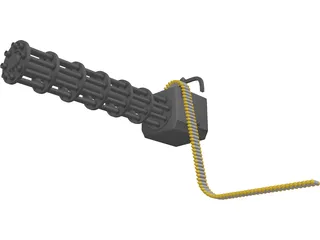 Hand-Held MiniGun 3D Model