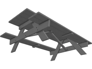 Picnic Table 3D Model