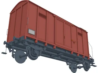 Wagon with Cabin 3D Model