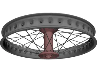 Motorcycle Wheel 3D Model