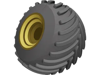 Monster Truck Wheel 3D Model