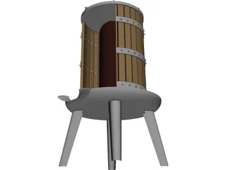 Grape Press 3D Model