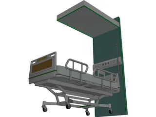 Hospital Bed Hillrom 3D Model