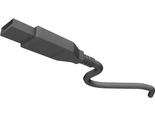 Generic USB Plug 3D Model