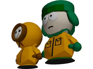 South Park Characters 3D Model