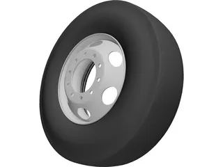 Tire and Rim 3D Model