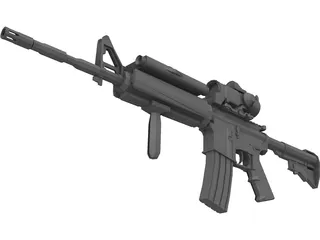 M4A1 Elcan 3D Model