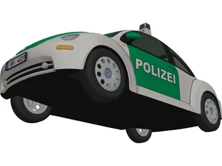 Volkswagen Beetle Polizei 3D Model