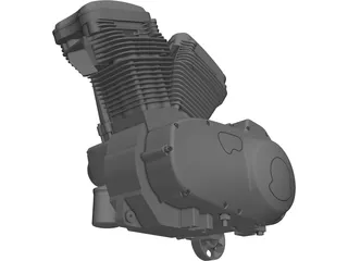 Buell XB9R Engine 3D Model