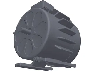 Asynchronous Electric AC Motor 3D Model