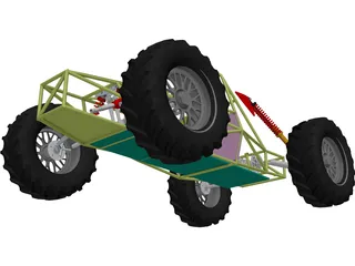 Chassis Kart Cross 3D Model