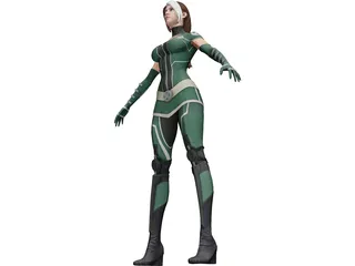 X-Men Rogue 3D Model