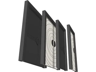 Art Deco Doors 3D Model