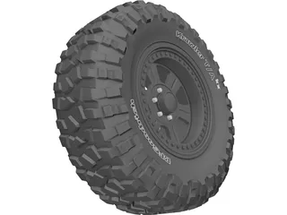 BF Goodrich Krawler TA Tire 3D Model