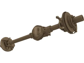 Ford High Pinion Dana 44 Front Axle 3D Model