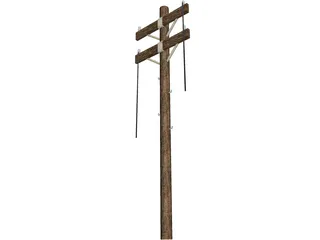 Utility Pole 3D Model