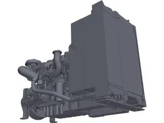 Cat C6.6 Engine 3D Model