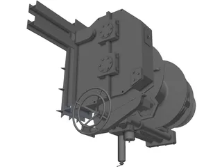 Hydraulic Winch 3D Model