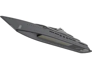 Yacht Mega 3D Model